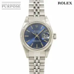ROLEX OYSTER PERPETUAL DATE 69190 T WOMEN WATCH BLUE AUTOMATIC OYSTER PERPETUAL