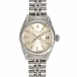 ROLEX 6917 DATEJUST 7 DIGIT 58 SERIES WATCH SILVER DIAL SS WG WOMEN USED