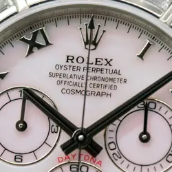 Rolex Cosmograph Daytona 116589BR 18K White Gold Baguette Diamond Bezel Watch