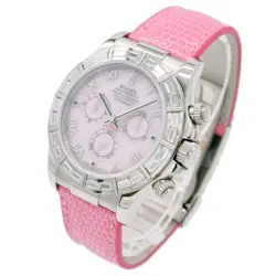 Rolex Cosmograph Daytona 116589BR 18K White Gold Baguette Diamond Bezel Watch