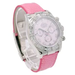 Rolex Cosmograph Daytona 116589BR 18K White Gold Baguette Diamond Bezel Watch