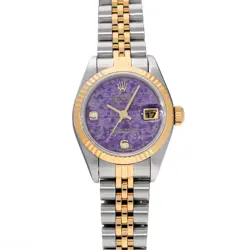 ROLEX DATEJUST 69173 PURPLE/SUGILITE/DIAMOND WATCH 675628