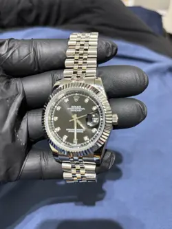 ROLEX DATEJUST 16013 SILVER JUBILEE BRACELET WITH SILVER 925 BEZEL😎👍🏾