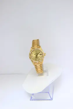 ROLEX DATEJUST PRESIDENT 18K YELLOW GOLD DIAMOND BARK 26MM WATCH +PAPERS W 69288