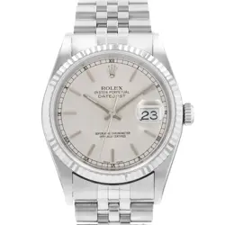 ROLEX DATEJUST 36, 16234, STEEL & GOLD, SILVER DIAL, JUBILEE BRACELET, WATCH ...