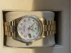 Rolex Day-Date 36President Champagne Diamond Double Quick Gold Watch