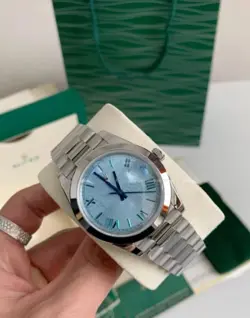 ROLEX DAY-DATE 228206 SILVER PRESIDENT BRACELET WITH SILVER BEZEL
