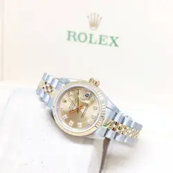 ROLEX 18K HG 26MM CHAMPAGNE BIG DIAMONDS DATEJUST REF: 69173 (T SERIAL)