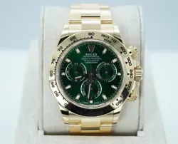 ROLEX 116508 DAYTONA JOHN MAYER 18K YELLOW GOLD GREEN DIAL 2024 FULL SET
