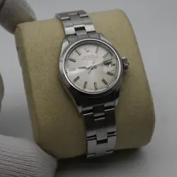 Rolex Oyster Perpetual Date 26mm Steel Silver Sticks Dial Ladies Watch 6916