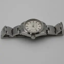 Rolex Oyster Perpetual Date 26mm Steel Silver Sticks Dial Ladies Watch 6916