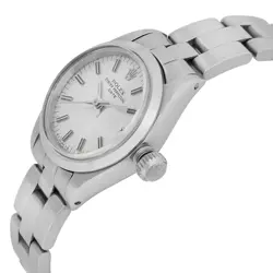Rolex Oyster Perpetual Date 26mm Steel Silver Sticks Dial Ladies Watch 6916