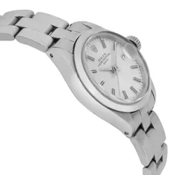 Rolex Oyster Perpetual Date 26mm Steel Silver Sticks Dial Ladies Watch 6916