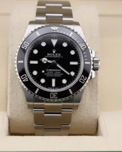 NEW ROLEX SUBMARINER NO DATE BLACK 124060 FULL SET NEW