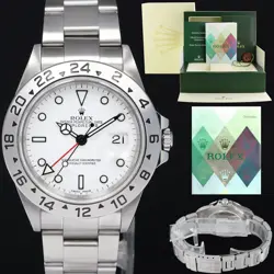 2003 MINT PAPERS ROLEX EXPLORER II WHITE 16570 40MM POLAR WATCH BOX