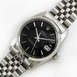 VINTAGE ROLEX OYSTER PERPETUAL DATE ORIGINAL BLACK SIGMA DIAL MEN WATCH REF 1500