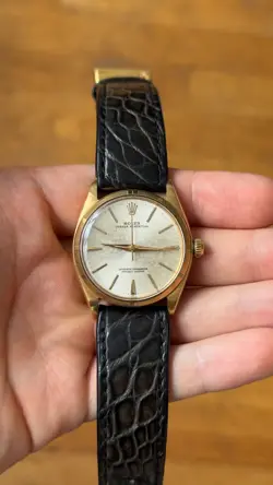 ROLEX OYSTER PERPETUAL 34MM VINTAGE, 18K GOLD, REF. 1003, YEAR 1962
