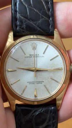 rolex oyster perpetual 34mm vintage, 18k Gold, Ref. 1003, year 1962