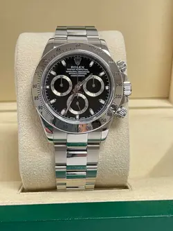 ROLEX DAYTONA BLACK 116520 COMPLETE RSC CPO WARRANTY