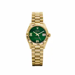 ROLEX DATEJUST 31 278278 'LADIES' YELLOW GOLD MALACHITE DIAMOND DIAL (2021)