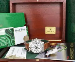 ROLEX 18KT WHITE GOLD DAYTONA WHITE DIAL BOX & 2003 PAPERS  16519 SANT BLANC
