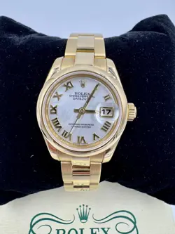 ROLEX 179168 DATEJUST 18K 26MM MOP DIAL LADY'S AUTOMATIC WATCH
