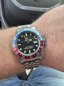 Vintage Rolex GMT-Master 1675 Pepsi Silver Jubilee Bracelet Watch only