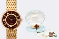 ROLEX CELLINI 5041 18K YELLOW GOLD 26MM WATCH (BOX & PAPERS) 1981 (49.53G.)