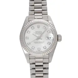 ROLEX DATEJUST 179179G SILVER COMPUTER/DIAMOND WATCH 667228