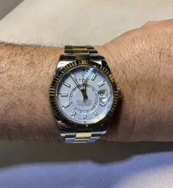 Rolex Sky Dweller 42MM 18K Yellow Gold /SS Oyster White Dial Men’s Watch