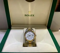Rolex Sky Dweller 42MM 18K Yellow Gold /SS Oyster White Dial Men’s Watch