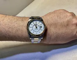 Rolex Sky Dweller 42MM 18K Yellow Gold /SS Oyster White Dial Men’s Watch