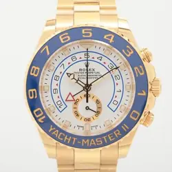 ROLEX YACHT-MASTER II 116688 YG AT WHITE DIAL 2 EXTRA LINKS