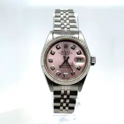 ROLEX DATEJUST 26MM PINK DIAL DIAMONDS