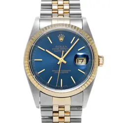 ROLEX DATEJUST 16233 BLUE WATCH 675234