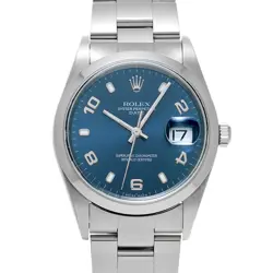 ROLEX OYSTER PERPETUAL DATE 15200 BLUE WATCH 675163