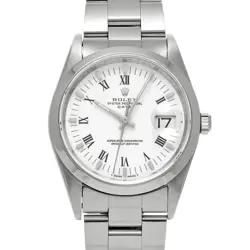 ROLEX OYSTER PERPETUAL DATE 34 15200 WHITE WATCH 669157