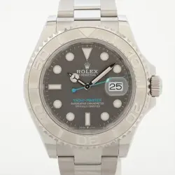 ROLEX YACHT‑MASTER 126622 SS×PT AT DARK-RHODIUM-FACE 3 EXTRA LINKS