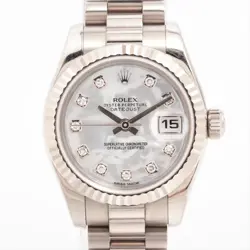 ROLEX DATEJUST 179179NG WG WG AT SHELL-FACE 3 EXTRA LINKS