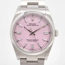 ROLEX OYSTER PERPETUAL 126000 SS SS AT PINK-FACE 2 EXTRA LINKS