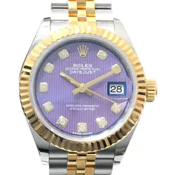 ROLEX DATEJUST 28 TAPESTRY 279173G PURPLE K18YG LADIES #OKW032