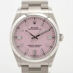 ROLEX OYSTER PERPETUAL 126000 SS AT PINK-FACE 3 EXTRA LINKS