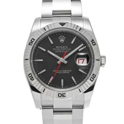 ROLEX DATEJUST TURN-O-GRAPH 116264 BLACK WATCH 674941