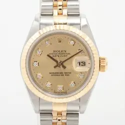 ROLEX DATEJUST 69173G SS×YG AT CHAMPAGNE-FACE 3 EXTRA LINKS