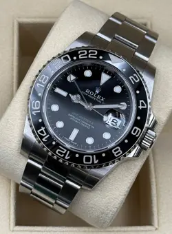 2019 Rolex GMT-Master II Black Green Stainless Steel 40mm 116710 LN Watch