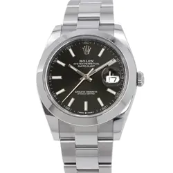 ROLEX DATEJUST 41 41MM STAINLESS STEEL BLACK DIAL 126300