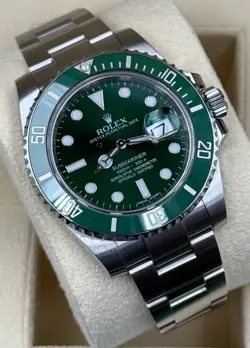 COMPLETE ROLEX SUBMARINER DATE HULK GREEN CERAMIC 40MM 116610 LV