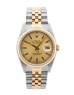 ROLEX DATEJUST 36 / CHAMPAGNE BATON DIAL / 2000  / 16233