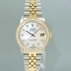 2022 RSC Papers Ladies Rolex 68273 Two Tone 18k Gold Steel 31mm Pearl Diamond