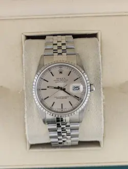 1997 ROLEX DATEJUST 16220 SILVER DIAL SS JUBILEE NO PAPERS 36MM